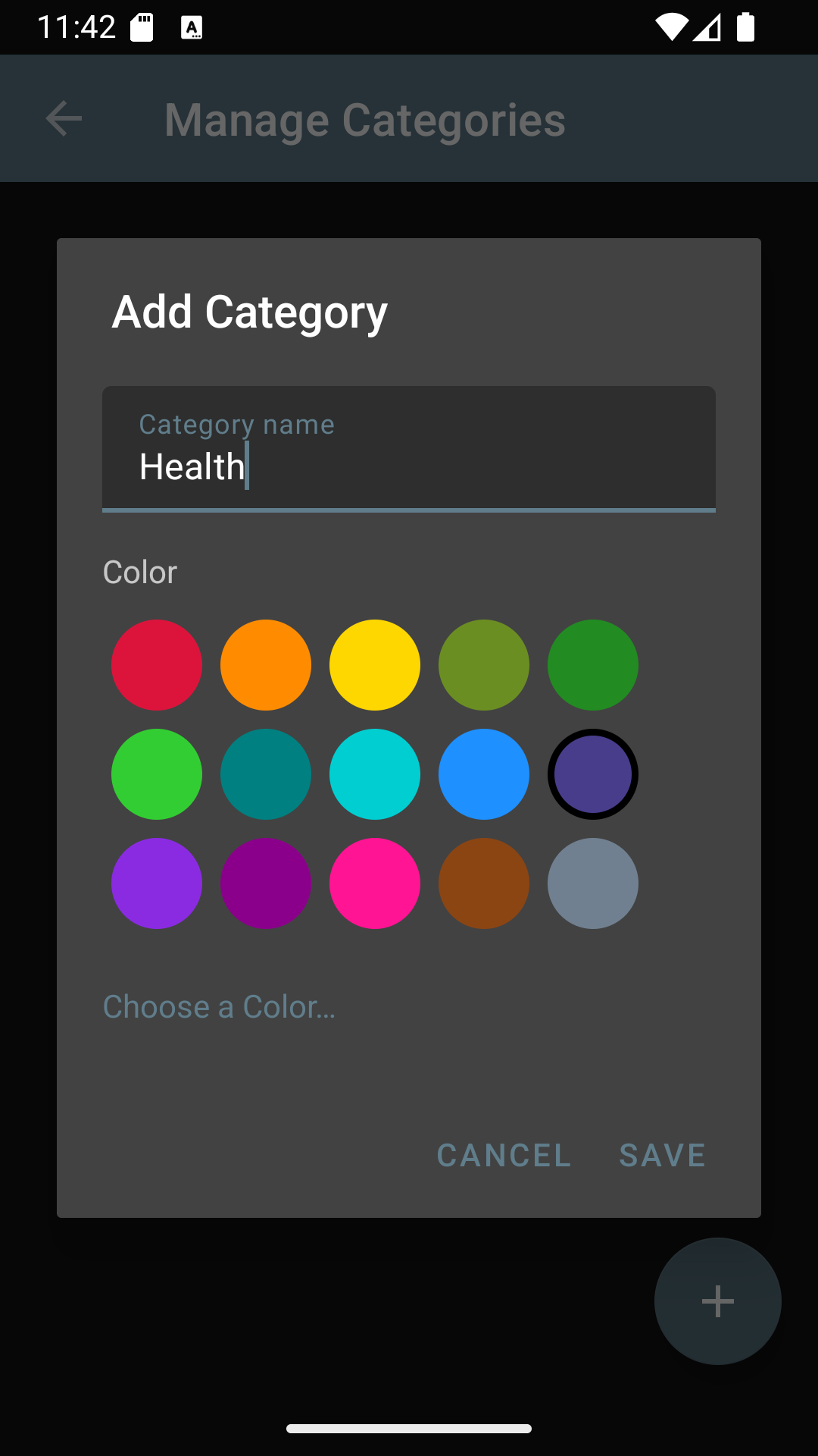 LastDone category color editing