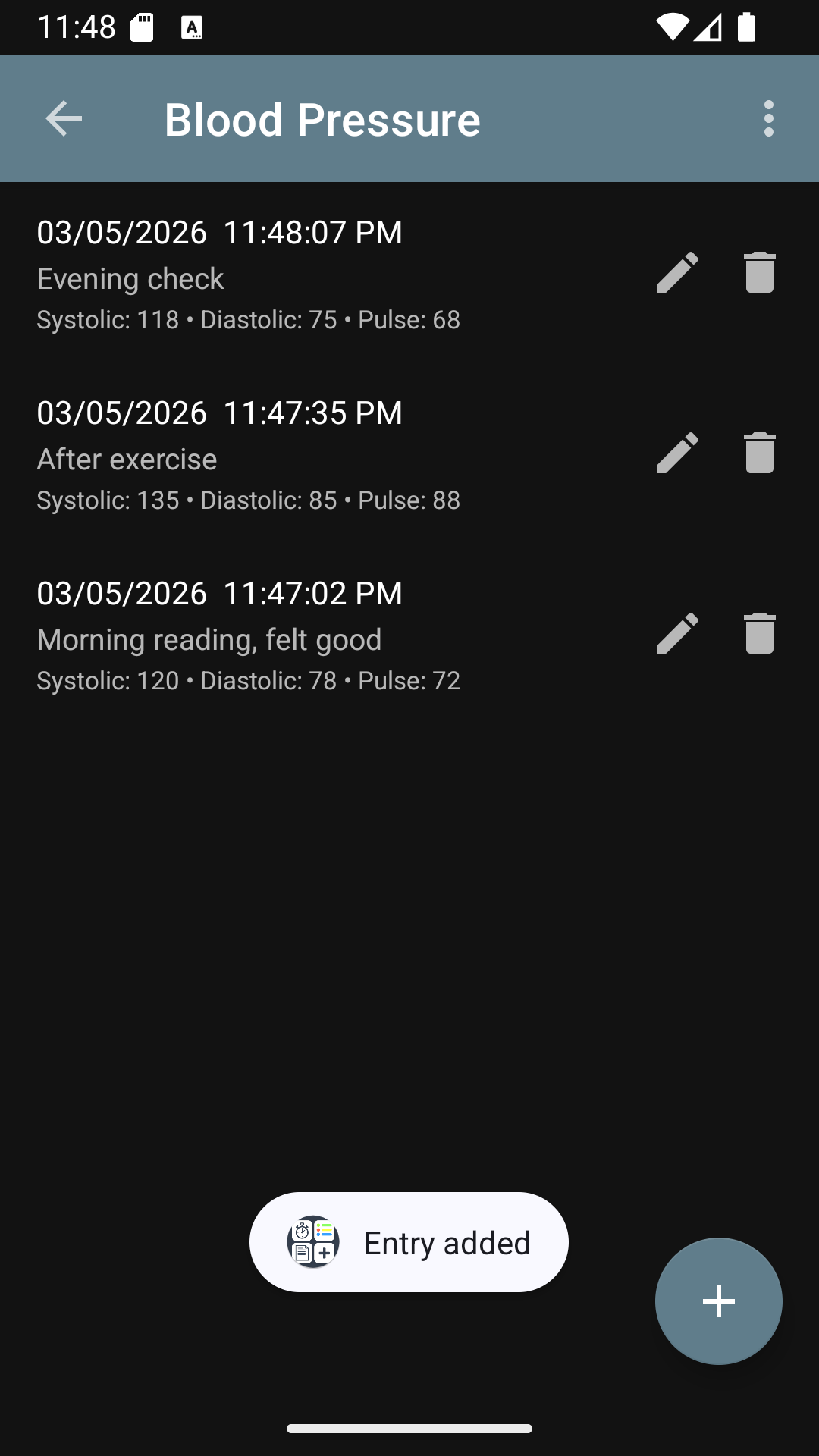 LastDone Pro entry detail with custom field data